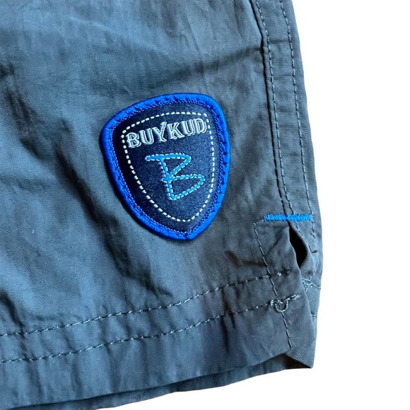 BUYKUD Men's Charcoal Gray Swim Trunks, size Medium - Picture 4 of 9